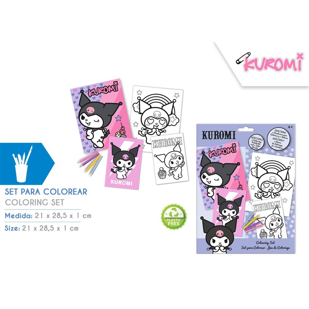 Set de Colorear con Notebook Kuromi Kids Licensing