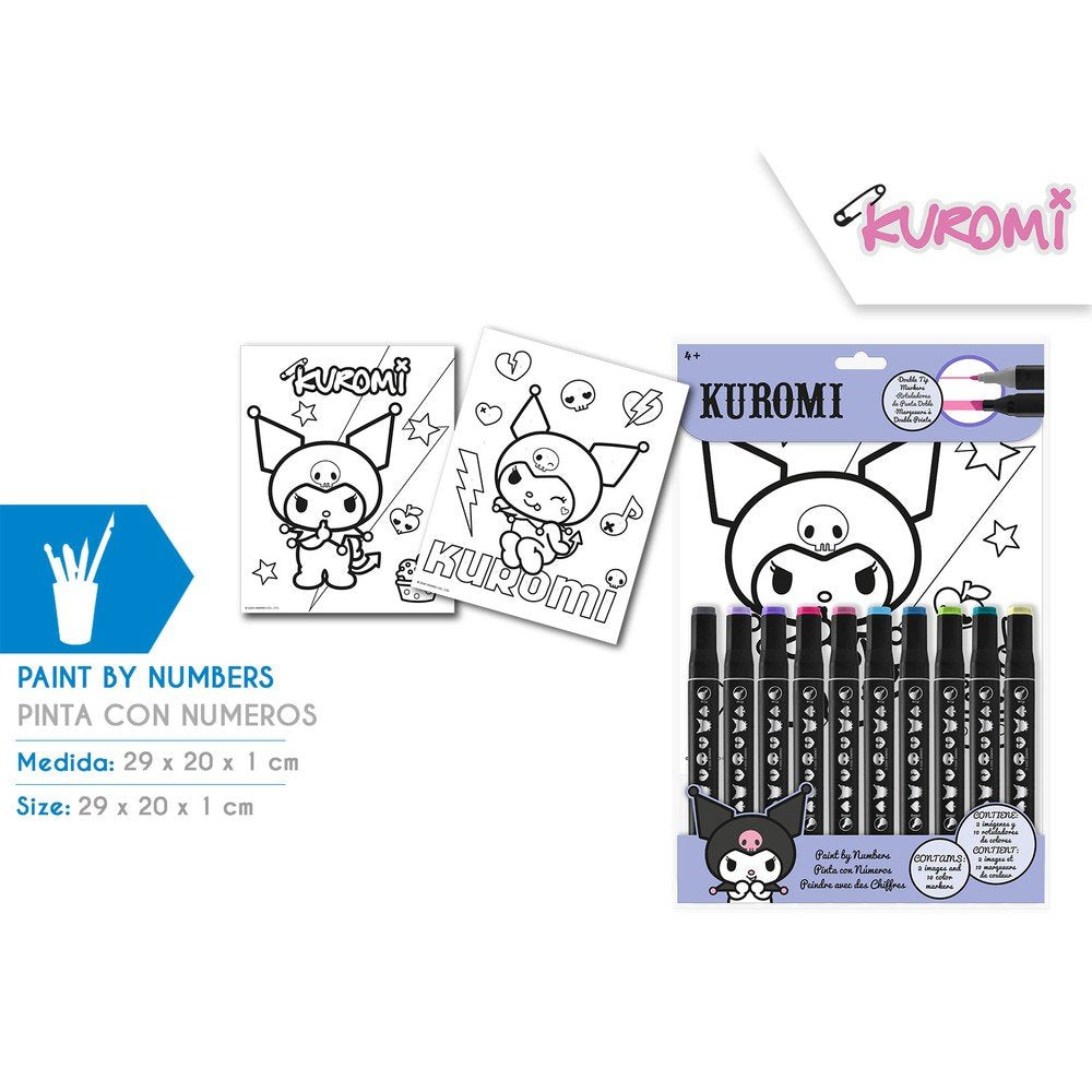 PINTA CON NUMEROS KUROMI | KIDS LICENSING | 1 UNIDAD | 8435507893671