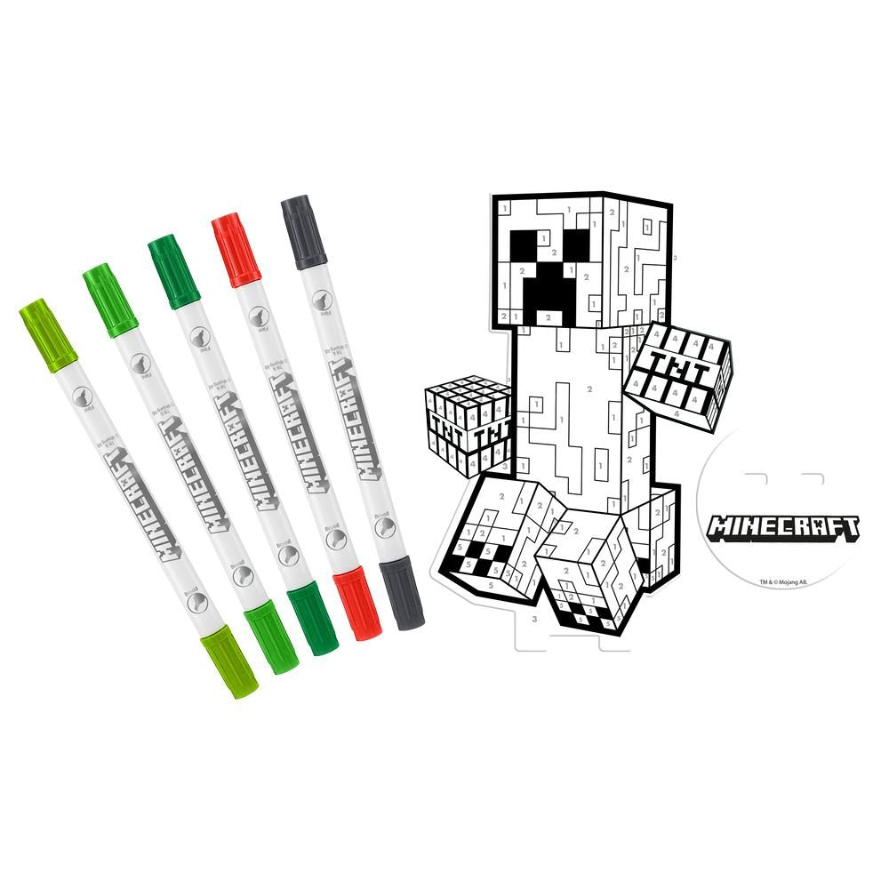Pinta Tu Figura 2D Minecraft KIDS Licensing Pack 1