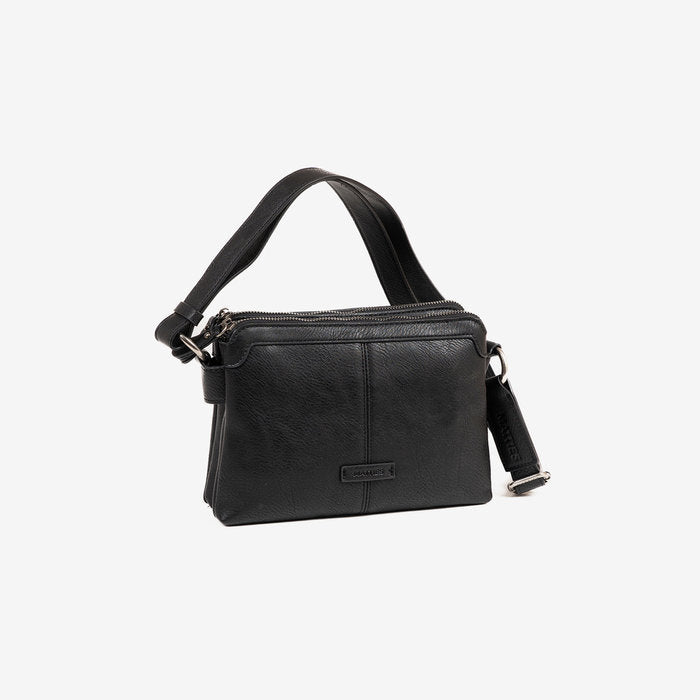BOLSO BANDOLERA TRIPLE CREMALLERA NEGRO SERIE NEW CLASSIC | MATTIES | 1 UNIDAD | 8435547240077