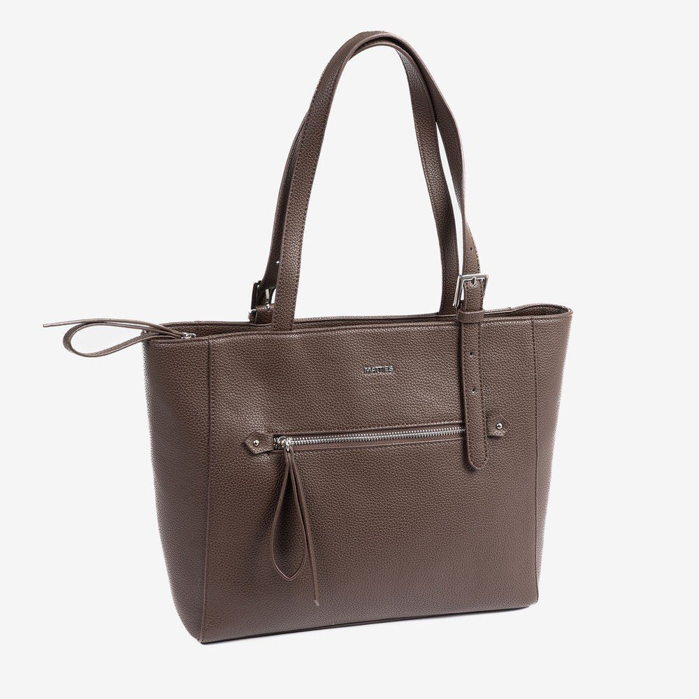 BOLSO SHOPPER CERRADO CON CREMALLERA EBONY CAFE 32X27CM | MATTIES | 1 UNIDAD | 8435547245010
