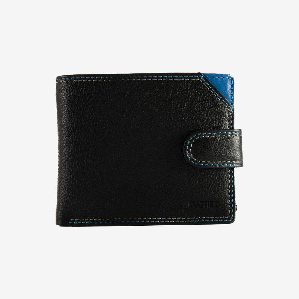 Cartera Horizontal Broche Monedero Negro Hudson MATTIES