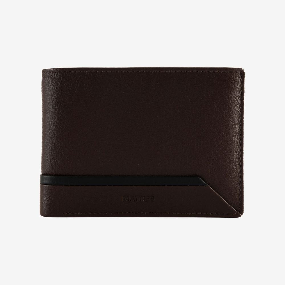 Cartera Hombre Horizontal Monedero Marrón Core MATTIES