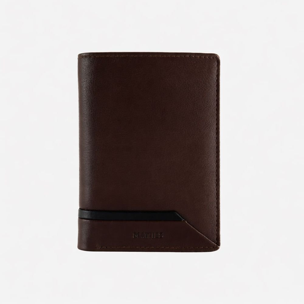 Cartera Hombre Vertical Monedero Marrón Core MATTIES Imagen principal del producto