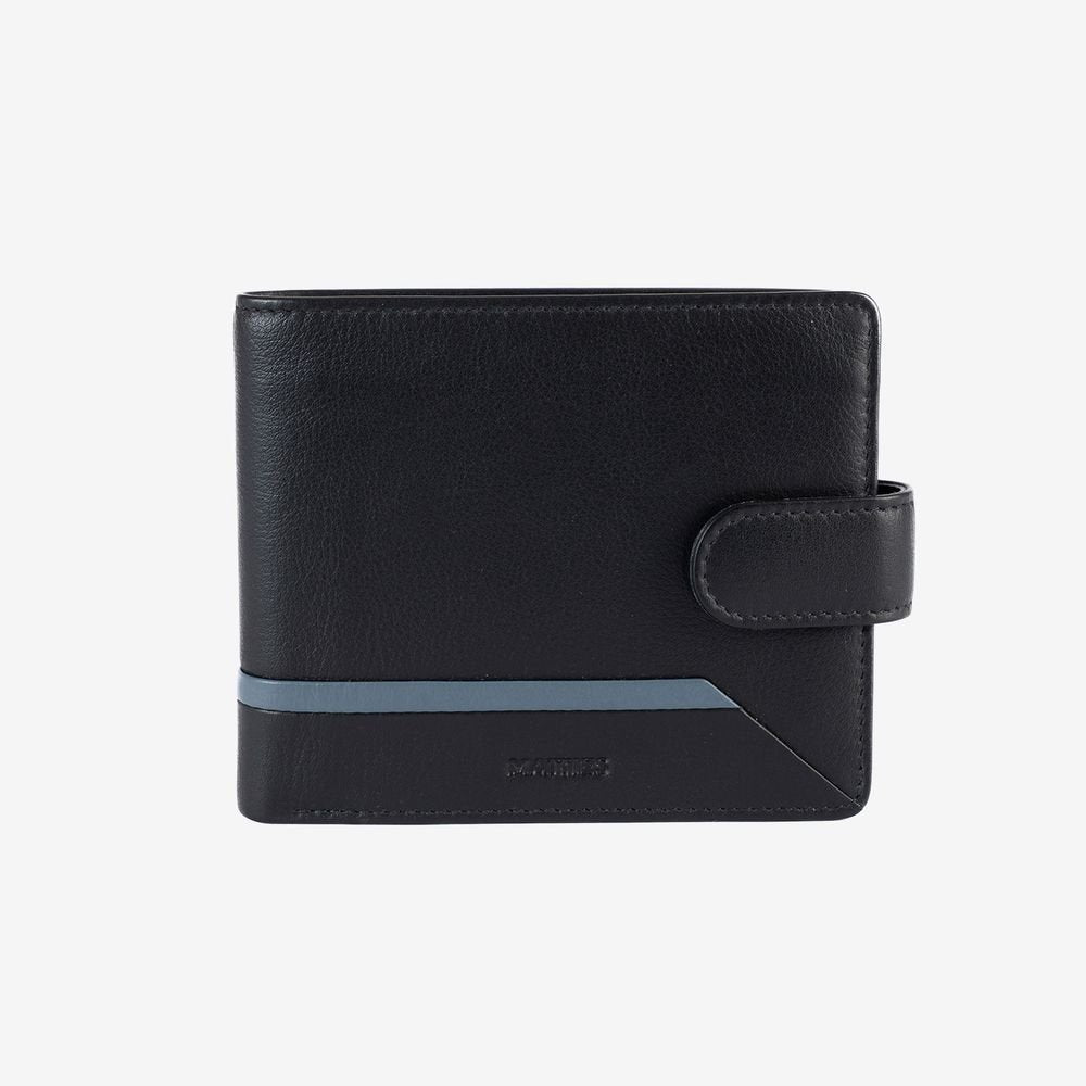 Cartera Hombre Horizontal Broche Negro MATTIES Imagen principal del producto