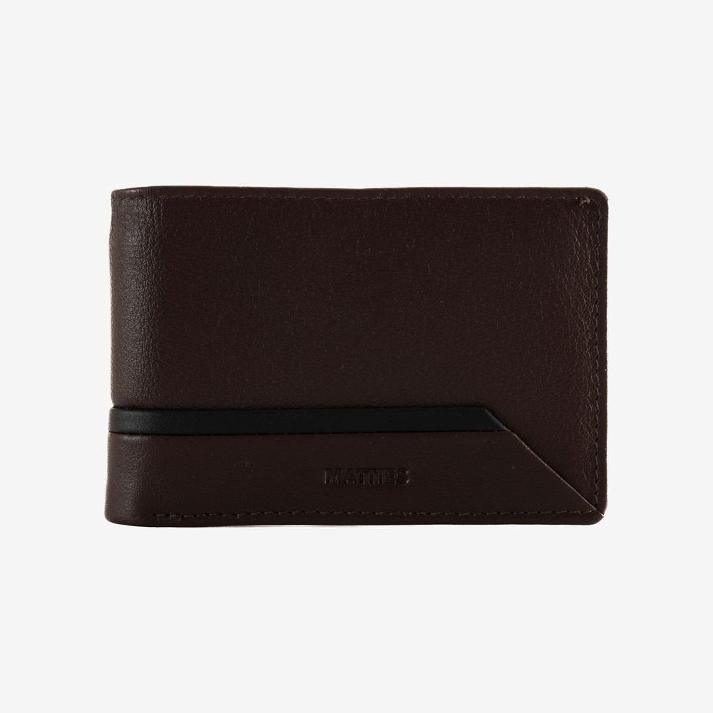 Cartera hombre mini horizontal marrón Monedero MATTIES Imagen principal del producto