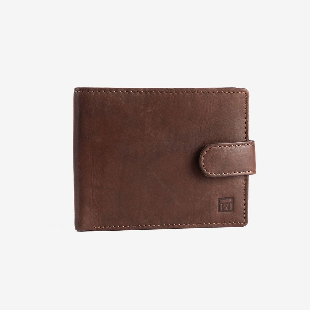 Cartera Hombre Horizontal Broche Marrón New Antic MATTIES Imagen principal del producto