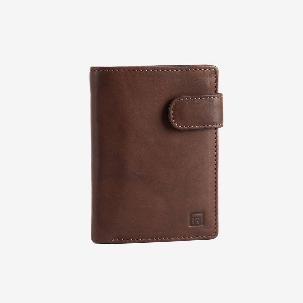 Cartera vertical broche monedero marrón New Antic MATTIES