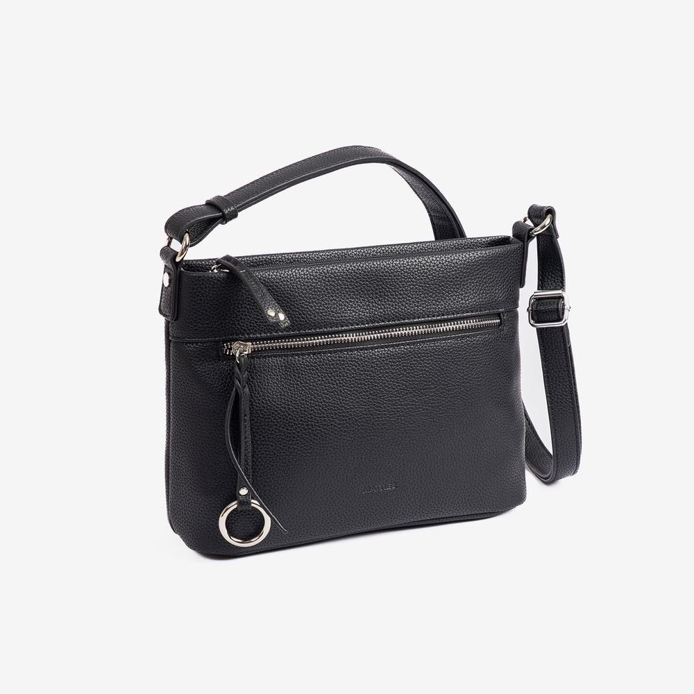 Bolso bandolera plano mujer negro Elara MATTIES