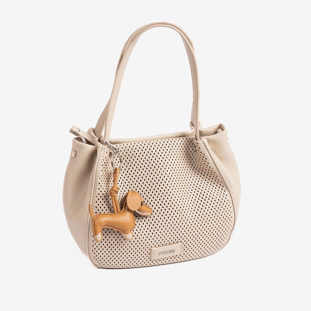 Bolso de Hombro Redondo Calado Mujer Beige Teckel MATTIES Imagen principal del producto