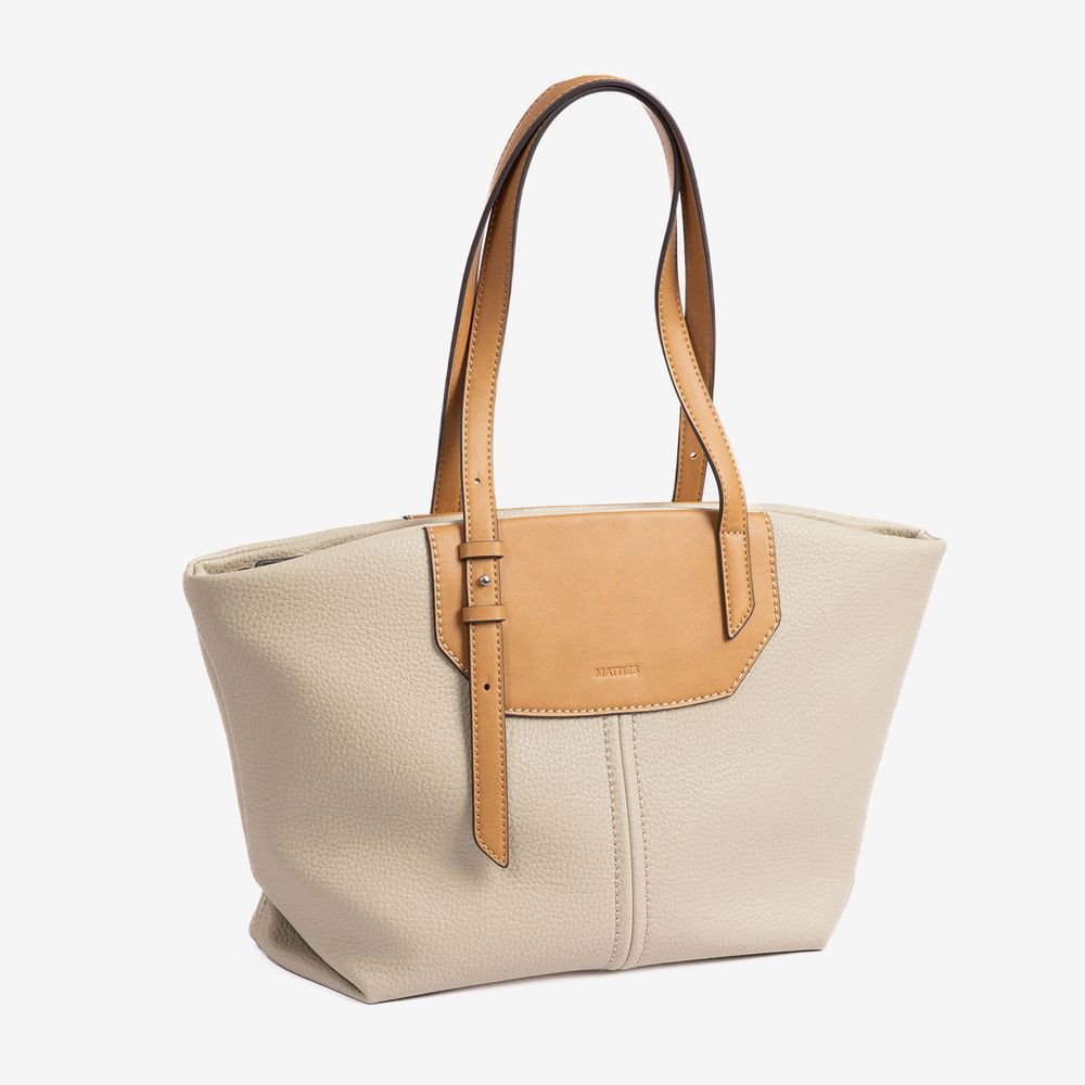 Bolso de Hombro Shopper Mujer Beige Robbie MATTIES