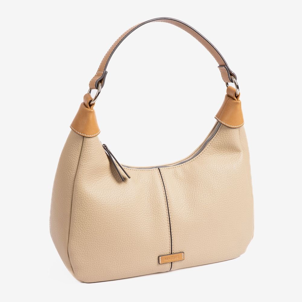 Bolso de Hombro Forma Luna Mujer Beige Moon 33x20x13 cm MATTIES