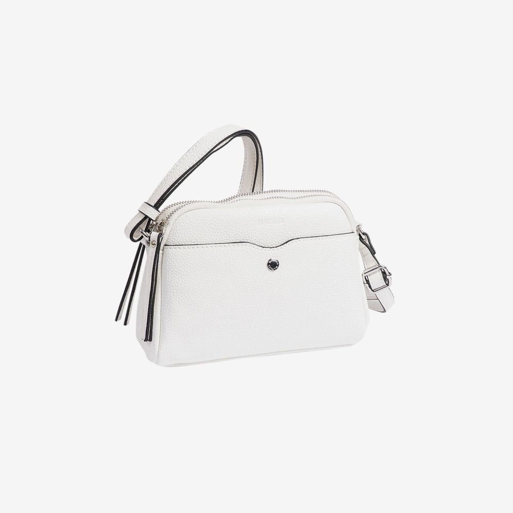 Bolso bandolera doble estrecho mujer blanco New Minibags MATTIES Imagen principal del producto