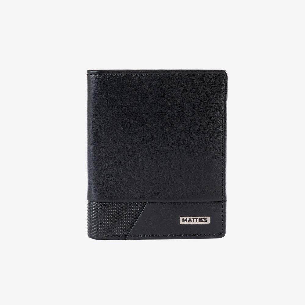 Cartera Hombre Vertical Monedero Negro Roots