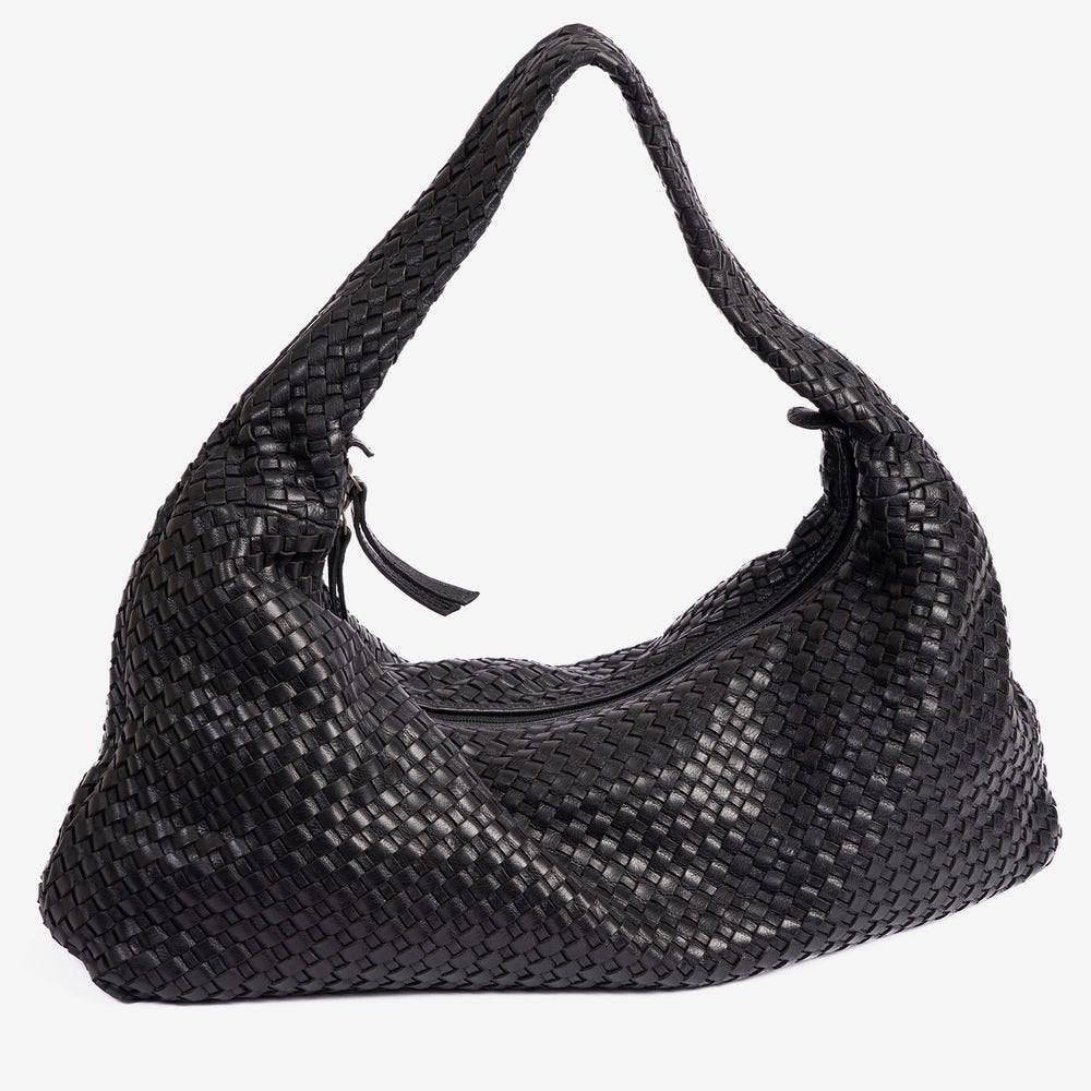 Bolso de Hombro Mujer Trenzados Leather Negro MATTIES Imagen principal del producto