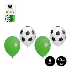 SET 8 GLOBOS LATEX DECORADO FUTBOL SURTIDOS 30 CM 12 | AMBER MOOD OH YEAH | 1 UNIDAD | 28435557708080