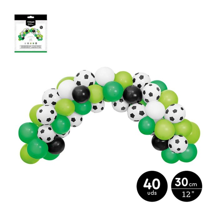 SET 40 UDS ARCO DE GLOBOS FUTBOL LATEX 30CM 12 1,5 M | AMBER MOOD OH YEAH | 1 UNIDAD | 8435557714780 Imagen principal del producto