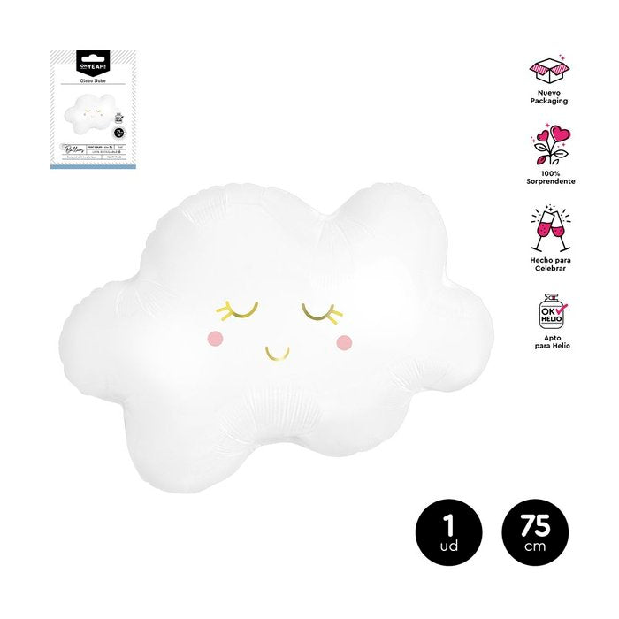 GLOBO FOIL FORMA NUBE 71X58CM APTO HELIO | AMBER MOOD OH YEAH | 1 UNIDAD | 28435557717174