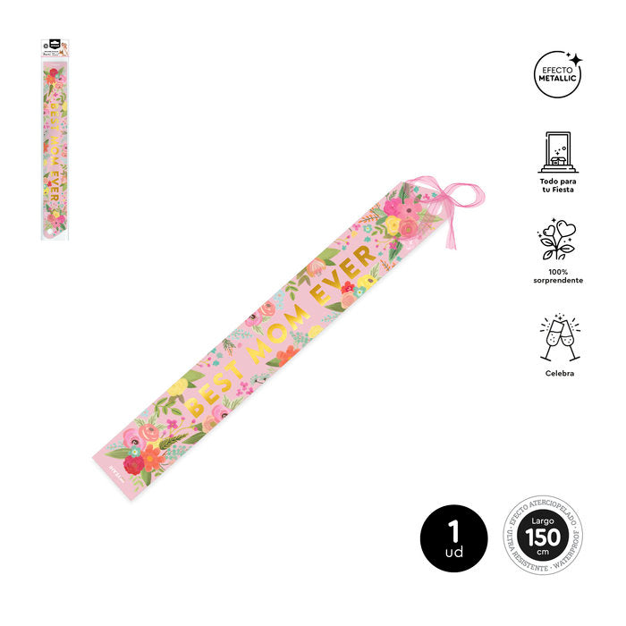 BANDA BEST MOM EVER 150X10 CM PVC 1 UNIDAD | AMBER MOOD OH YEAH | ENVASE 12 UDS. UNIDAD | 8435557726080