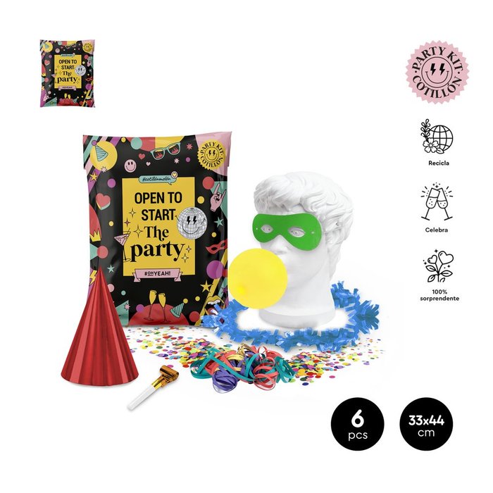 BOLSA COTILLON COLORES SURTIDOS 6 PIEZAS | AMBER MOOD OH YEAH | 1 UNIDAD | 8435557729029 Imagen principal del producto