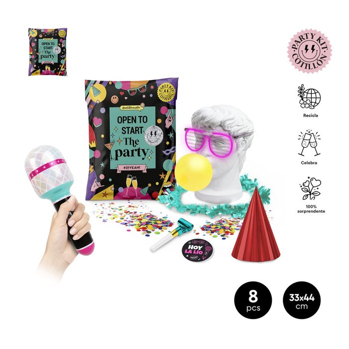 BOLSA DE COTILLON LUZ 8 PCS | AMBER MOOD OH YEAH | 1 UNIDAD | 8435557729043