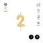 VELA CERA NUMERO 2 ORO 6 CM | AMBER MOOD OH YEAH | 1 UNIDAD | 28435557729672