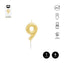 VELA CERA NUMERO 9 ORO 6 CM | AMBER MOOD OH YEAH | 1 UNIDAD | 28435557729740
