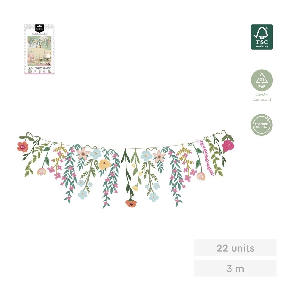 GUIRNALDA FLORAL 3M CARTON 22 PIEZAS | AMBER MOOD OH YEAH | 1 UNIDAD | 8435557731176
