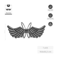 GLOBO FOIL DISFRAZ ALAS ANGEL NEGRAS 103X50,5CM 41 | AMBER MOOD OH YEAH | 1 UNIDAD | 8435557733743