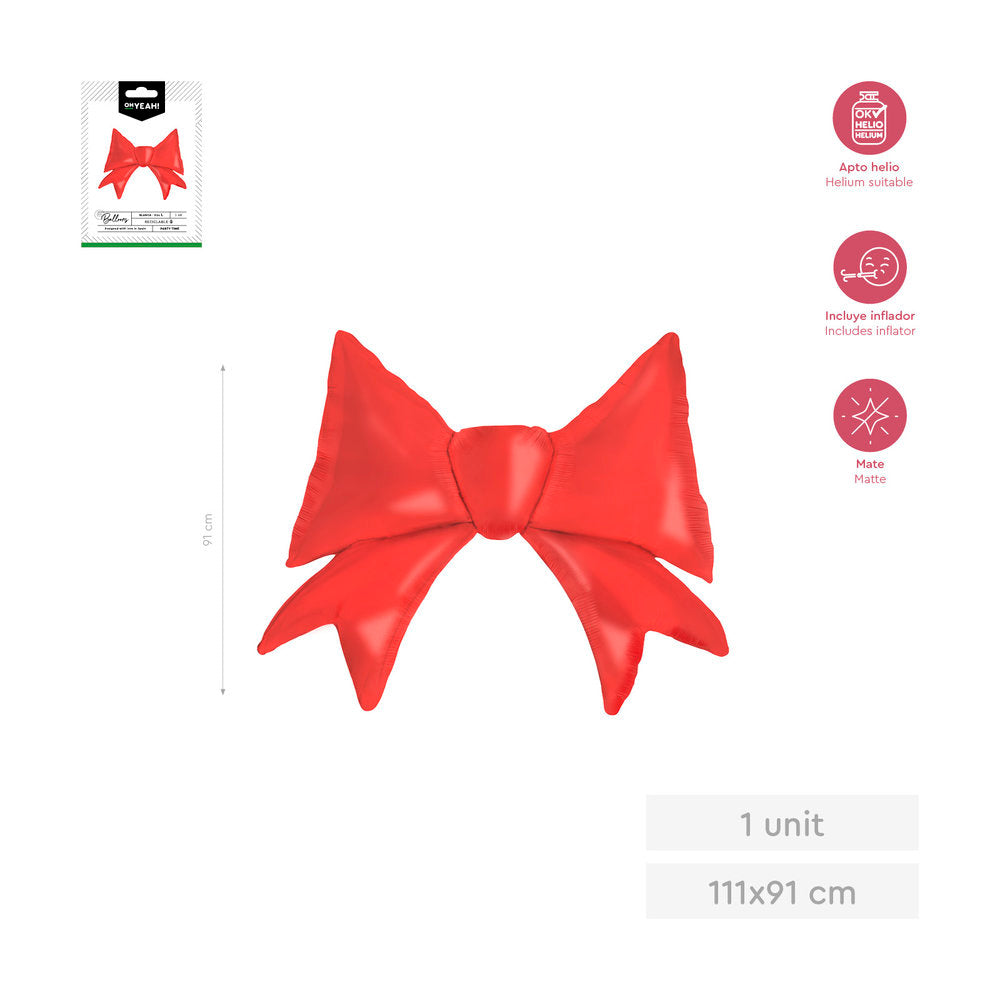 GLOBO FOIL LAZO RAYAS ROJO 111X91CM 44 1UD | AMBER MOOD OH YEAH | 1 UNIDAD | 28435557735420 Imagen principal del producto