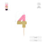 Vela Nº4 Bicolor Rosa Oro 7 cm Amber Mood Oh Yeah