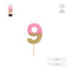 Vela Nº9 Bicolor Rosa Oro 7 cm AMBER Mood Oh Yeah