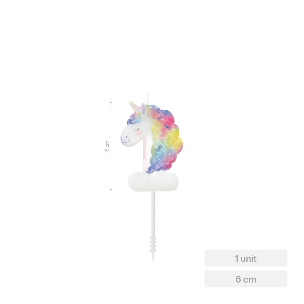 Vela nº1 Unicornio 6 cm Amber Mood Oh Yeah