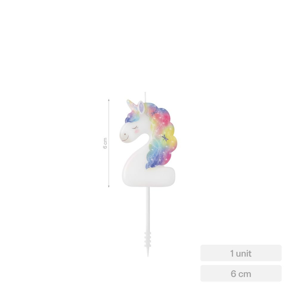 Vela Nº2 Unicornio 6 cm Amber Mood Oh Yeah