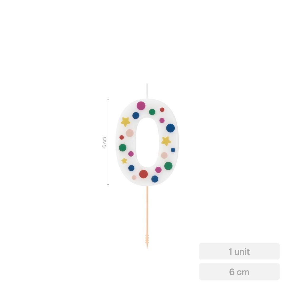 Vela nº0 Globos 6 cm Amber Mood Oh Yeah