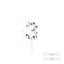 Vela Nº3 Globos 6 cm Amber Mood Oh Yeah
