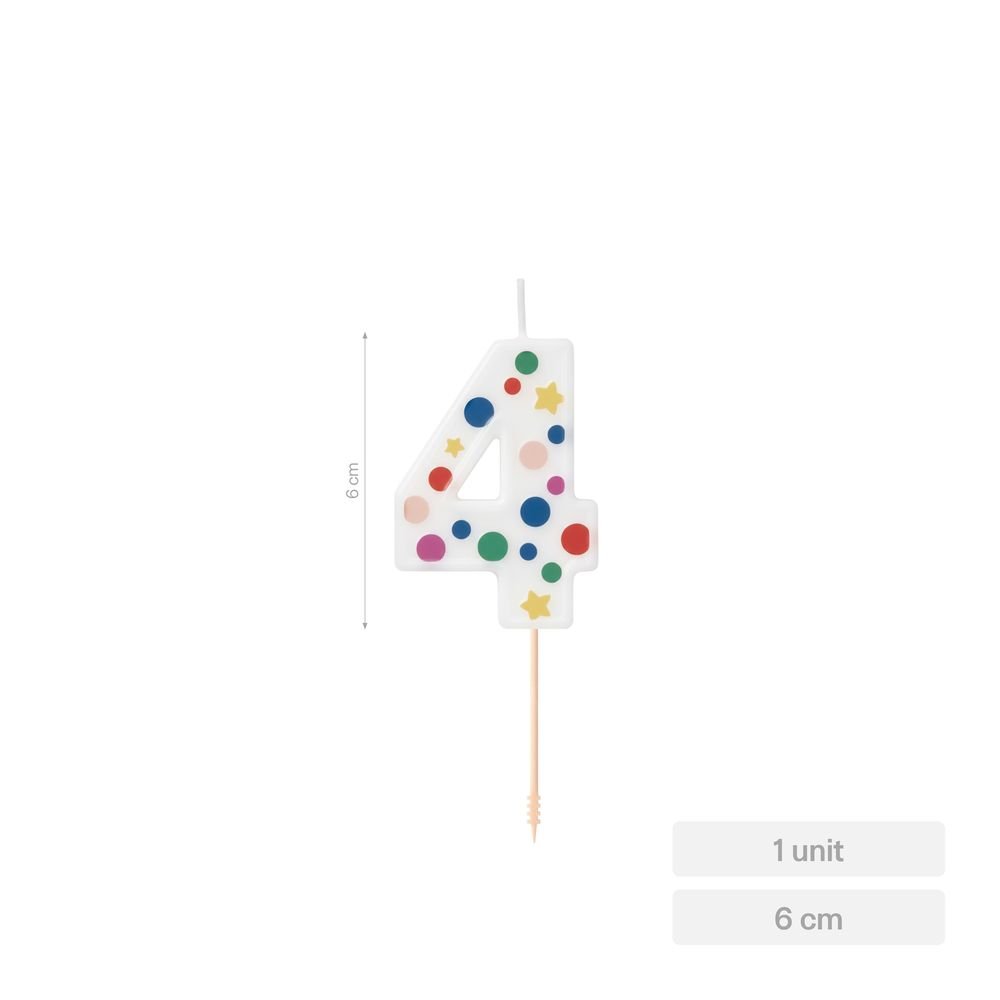 Vela Nº4 Globos 6 cm Amber Mood Oh Yeah