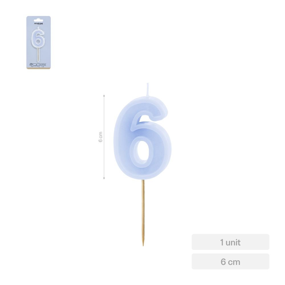 Vela Nº6 Borde Relieve Azul Amber Mood Oh Yeah
