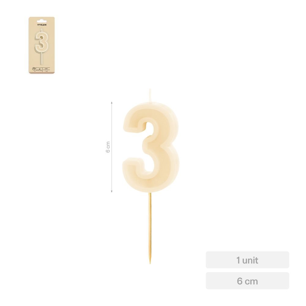 Vela Nº3 Borde Relieve Nude 6 cm Amber Mood Oh Yeah