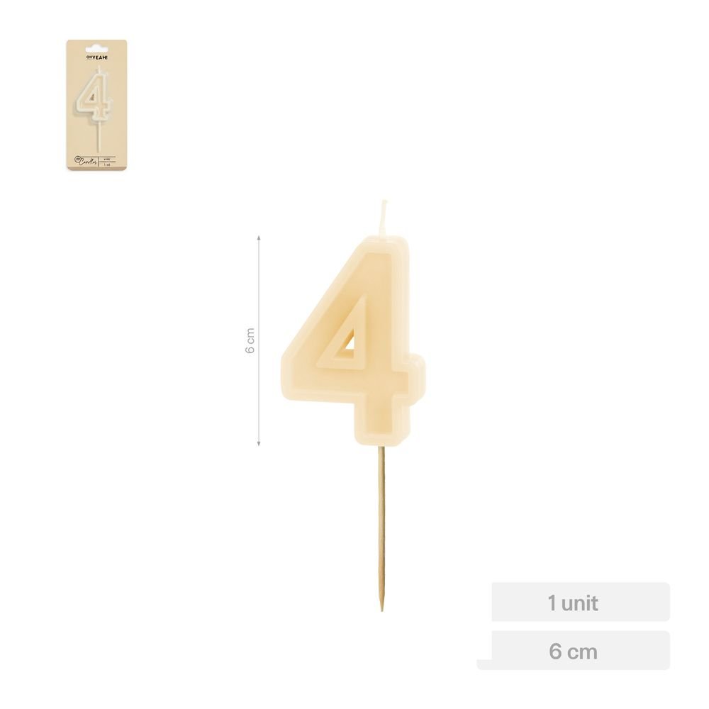 Vela nº4 borde relieve nude 6 cm Amber Mood Oh Yeah