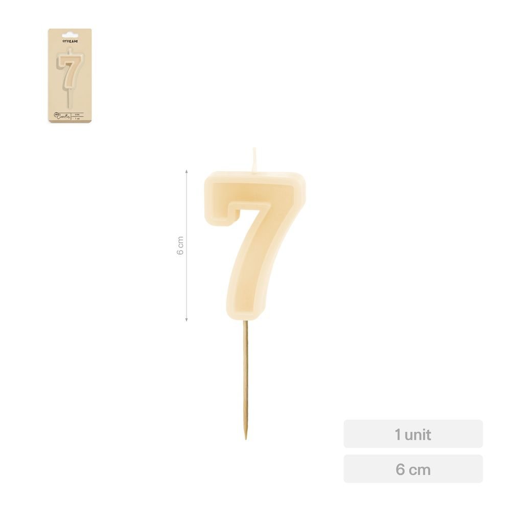 Vela Nº7 Borde Relieve Nude 6 cm Amber Mood Oh Yeah