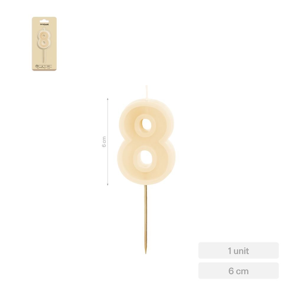 Vela Nº8 Nude 6 cm Amber Mood Oh Yeah