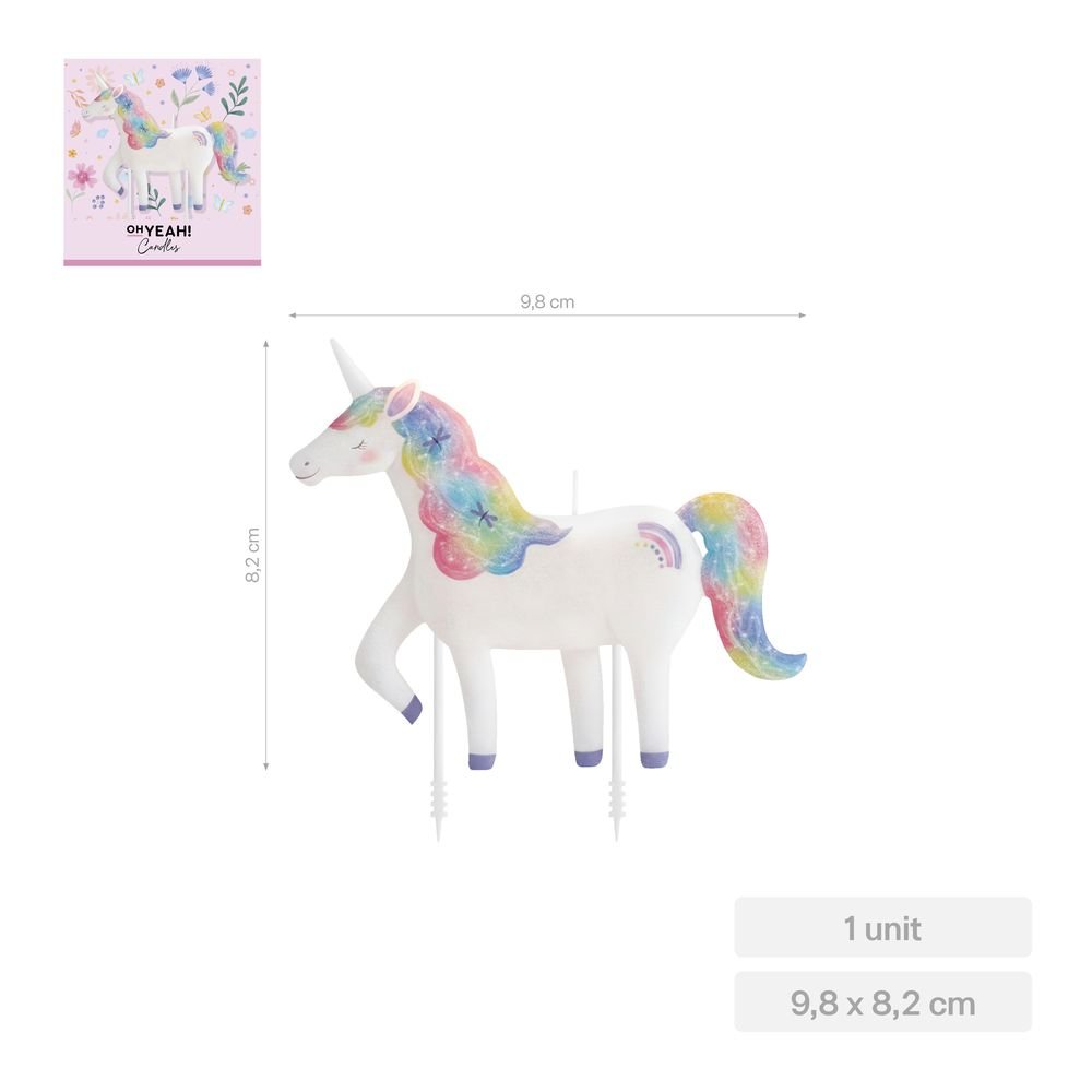 Vela Forma Unicornio 10x8,4x1 cm Amber Mood Oh Yeah