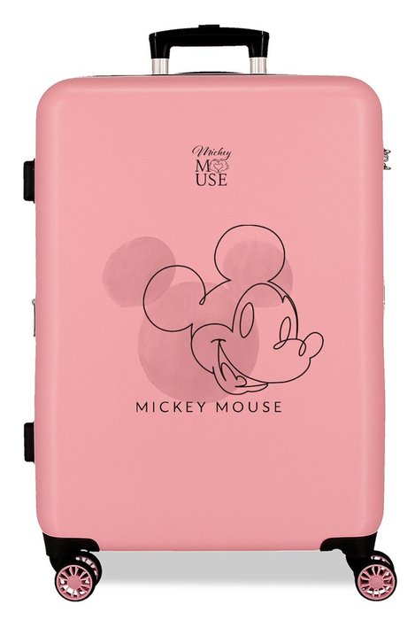 Maleta Mediana Mickey Outline Rígida 68 cm Nude JOUMMA Maletas Licencia