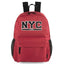MOCHILA ESCOLAR CON BOLSILLO EXTERIOR + PORTATODO NYC CORAL | ARSAMAR TRAVEL