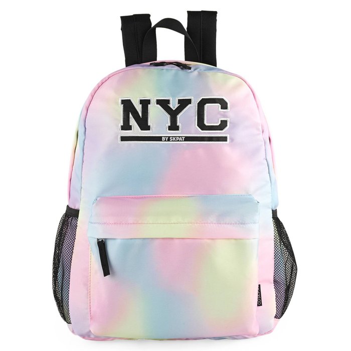 MOCHILA ESCOLAR CON BOLSILLO EXTERIOR + PORTATODO NYC TIE D | ARSAMAR TRAVEL