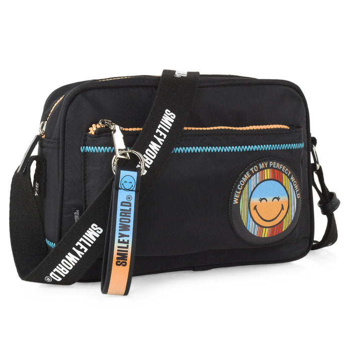 BOLSO BANDOLERA SMILEY NEGRO 7X24X16 | ARSAMAR ENTERPRISE | 1 UNIDAD | 8435583578783