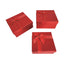 Set 3 Cajas Cuadradas Rojas Brillo 19,5x19,5 Argual