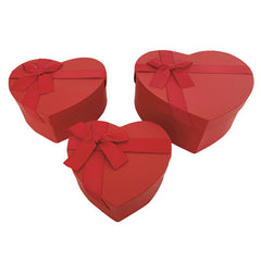SET 3 CAJAS CORAZON ROJAS 20X22X9 | ARGUVAL, S,L, | 1 UNIDAD | 8435593453896
