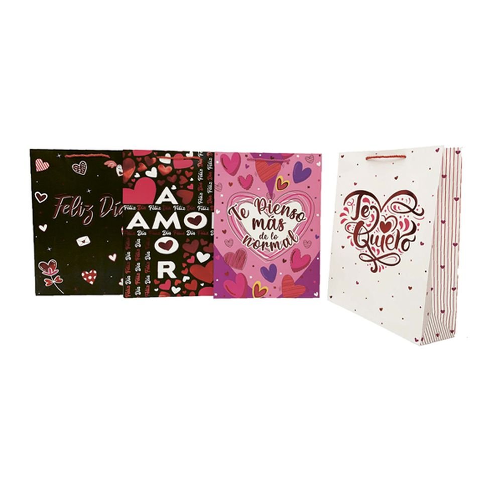 Bolsa regalo mediana amor 32x26x10 cm ARGUVAL San Valentín